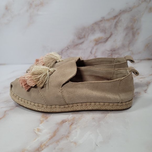 Tom's Alpargata Beige Suede Tassel Espadrilles - Picture 12 of 14